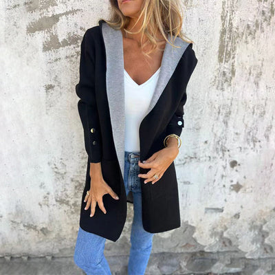 Poppy | Hooded Coat Color Block Women’s Winter Coats with Hood 4