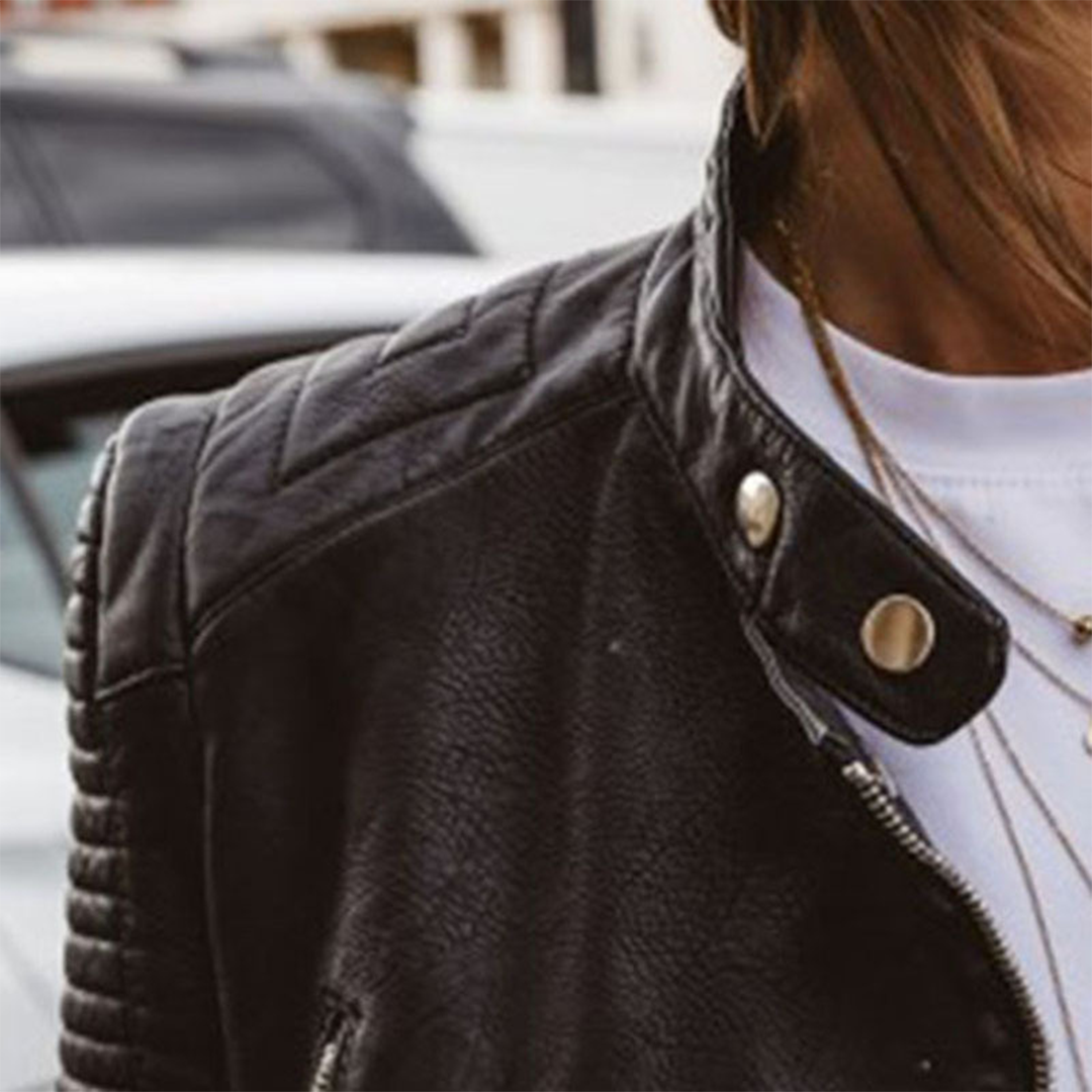 Quinna | Women's Leather Jacket With Flattering Fit 2