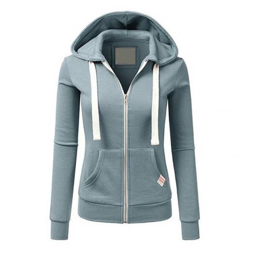 Sandy | Women's Zip-Up Fitted Hoodie with Kangaroo Pocket 4
