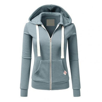 Sandy | Women's Zip-Up Fitted Hoodie with Kangaroo Pocket 4