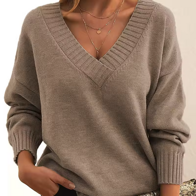 Skye | Women's V-Neck Knit Sweater 10