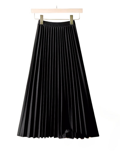 Sophia | High-Waisted Midi Pleated Skirt With Zipper Closure 1