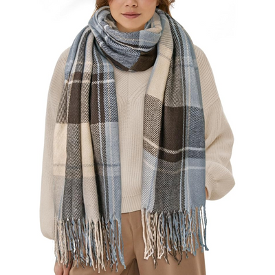 Sophia | Oversized Check Scarf in Soft Fabric 12