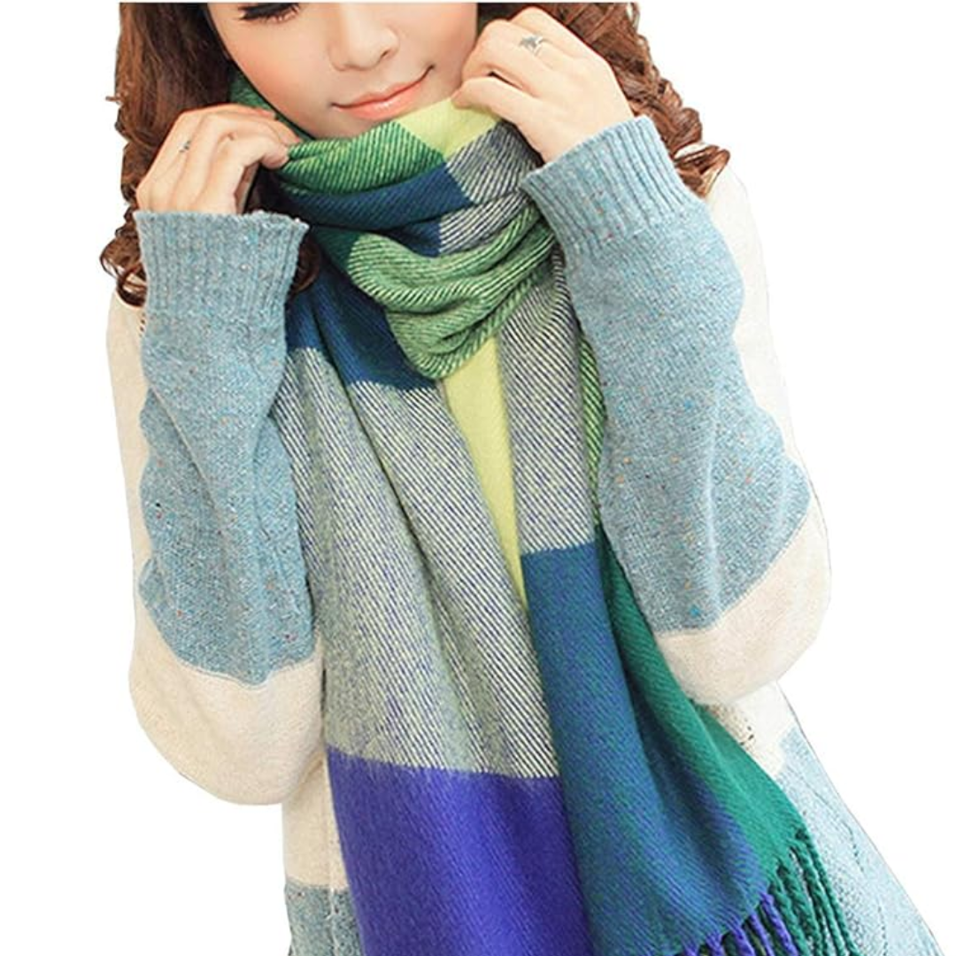 Sophia | Oversized Check Scarf in Soft Fabric 14