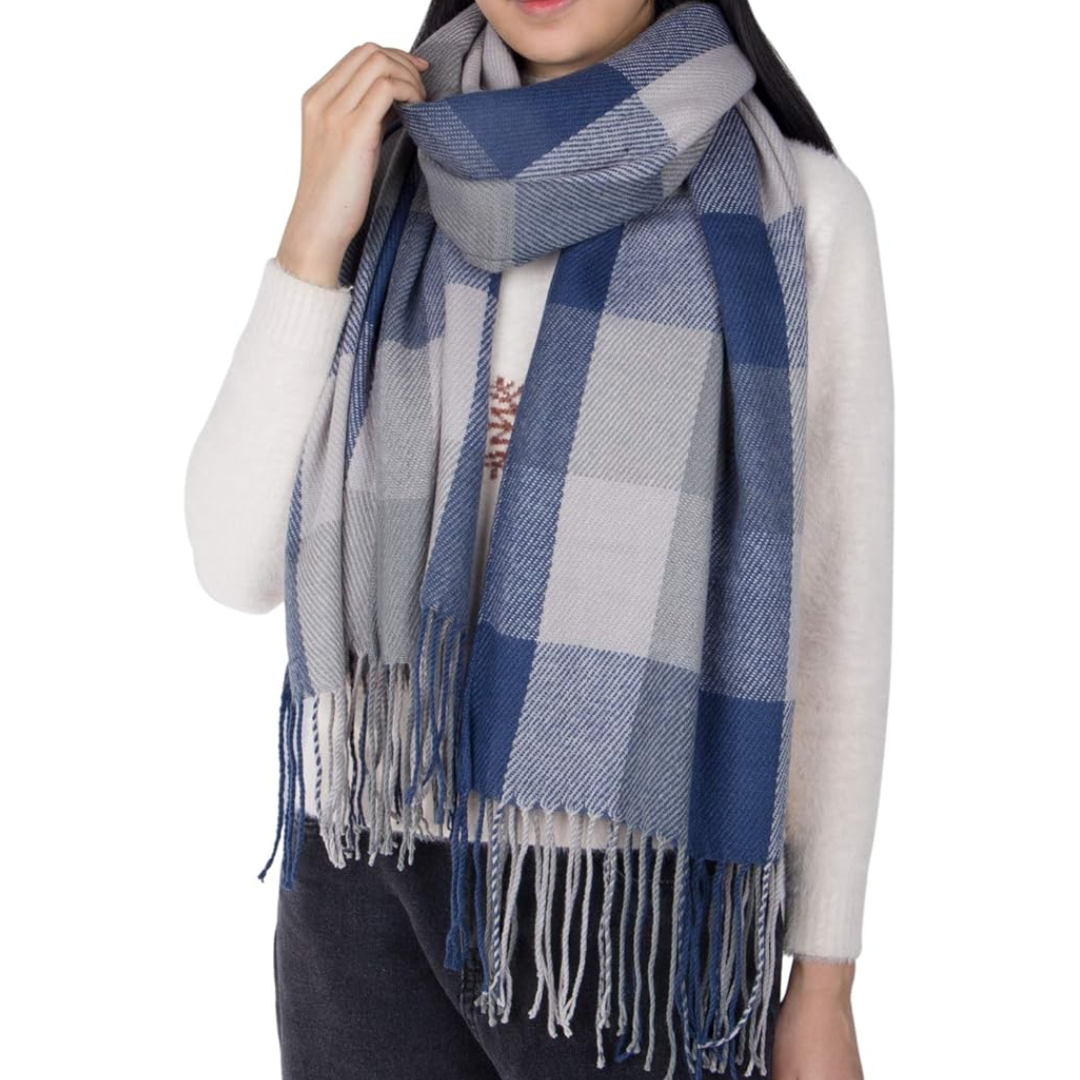Sophia | Oversized Check Scarf in Soft Fabric 15