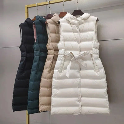 Sophia | Women's Black Hooded Lined Vest 1