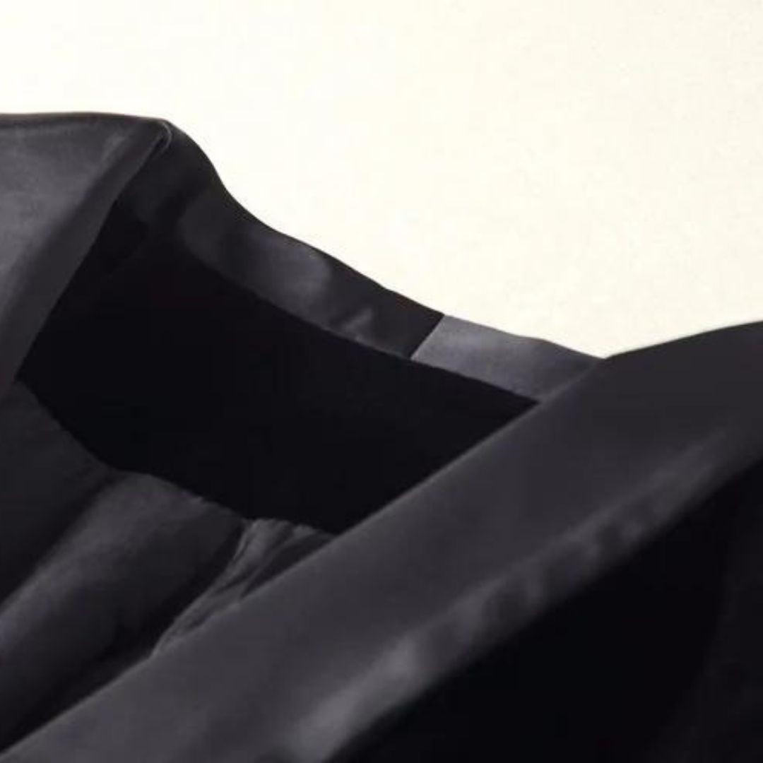 Sophia | Women's Black Velvet Blazer With Satin Lapels 4