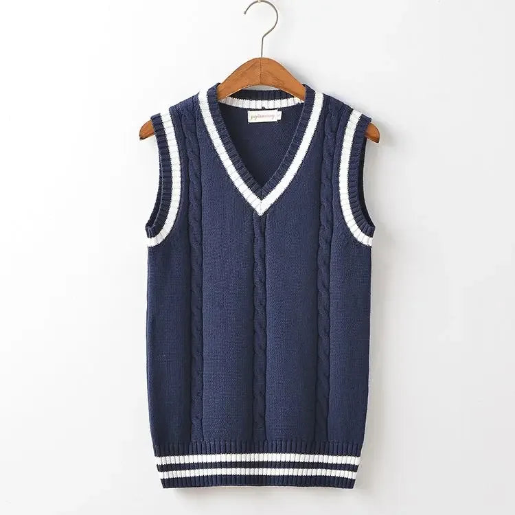 Sophia | Women's Cable Knit Vest with V-Neckline 0