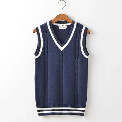 Sophia | Women's Cable Knit Vest with V-Neckline 0