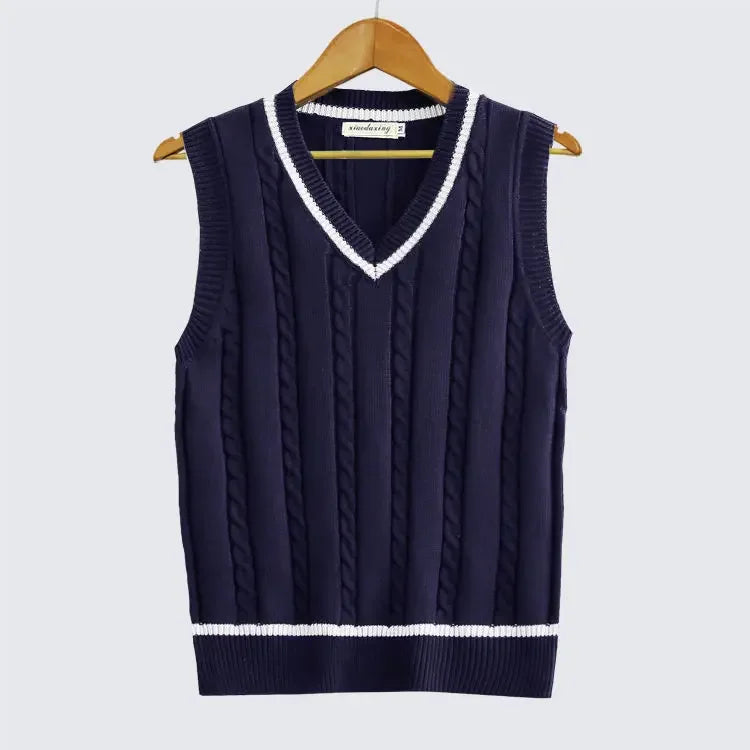 Sophia | Women's Cable Knit Vest with V-Neckline 11