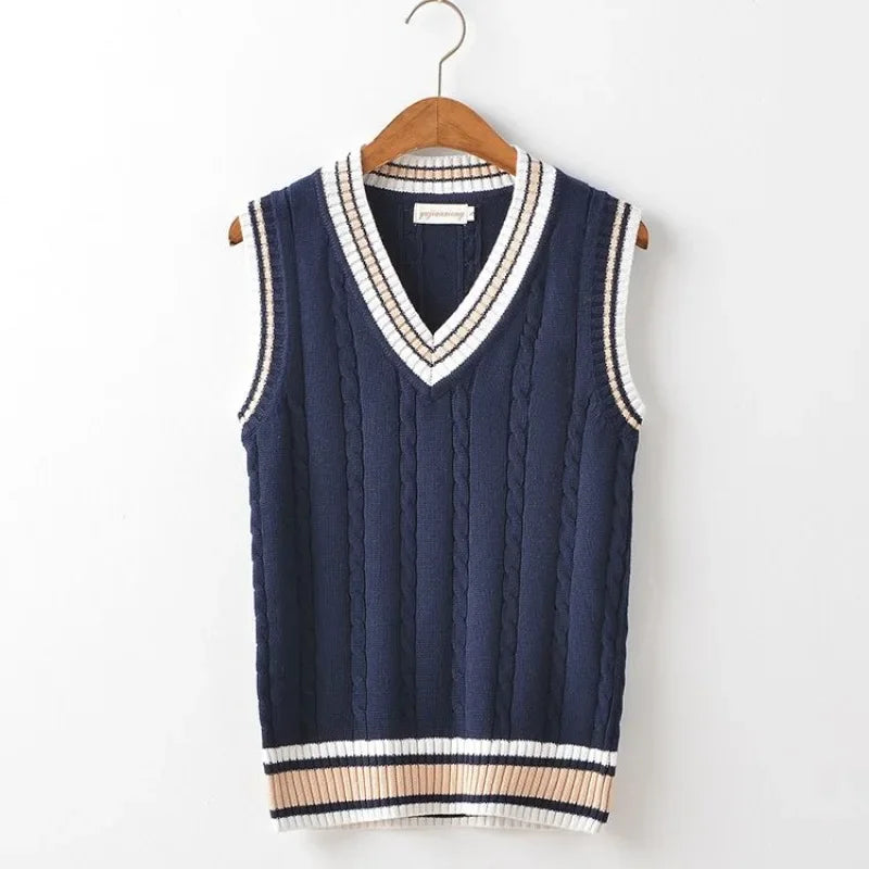 Sophia | Women's Cable Knit Vest with V-Neckline 2