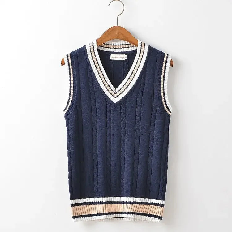 Sophia | Women's Cable Knit Vest with V-Neckline 7