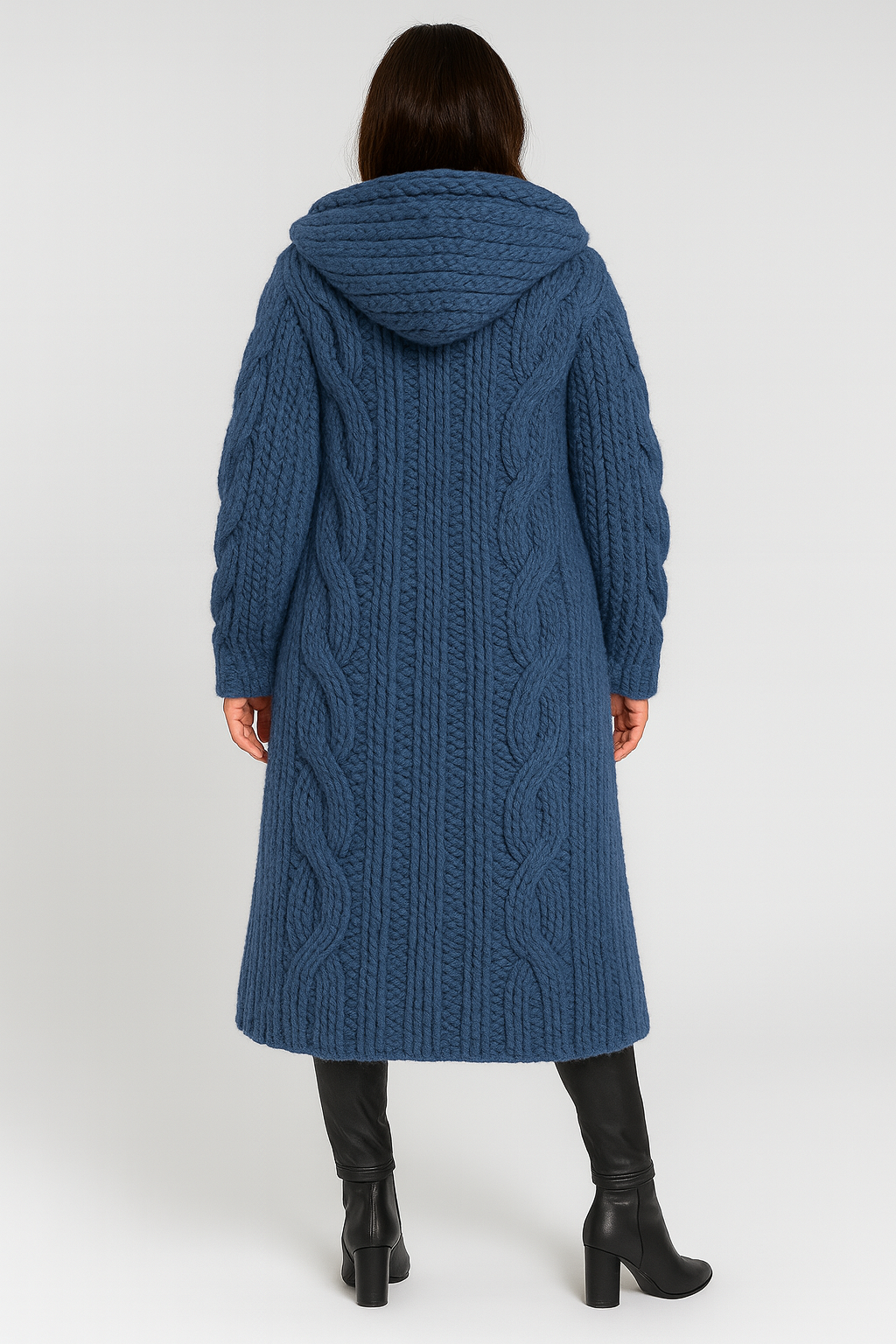 Sophia | Women's Chunky Knit Long Cardigan with Button-Up Front 1