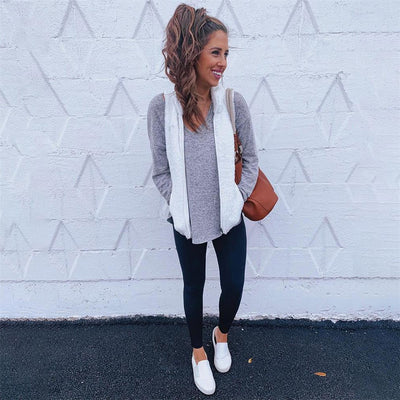 Sophia | Women's Fleece Relaxed Fit Vest with Zipper Front 7