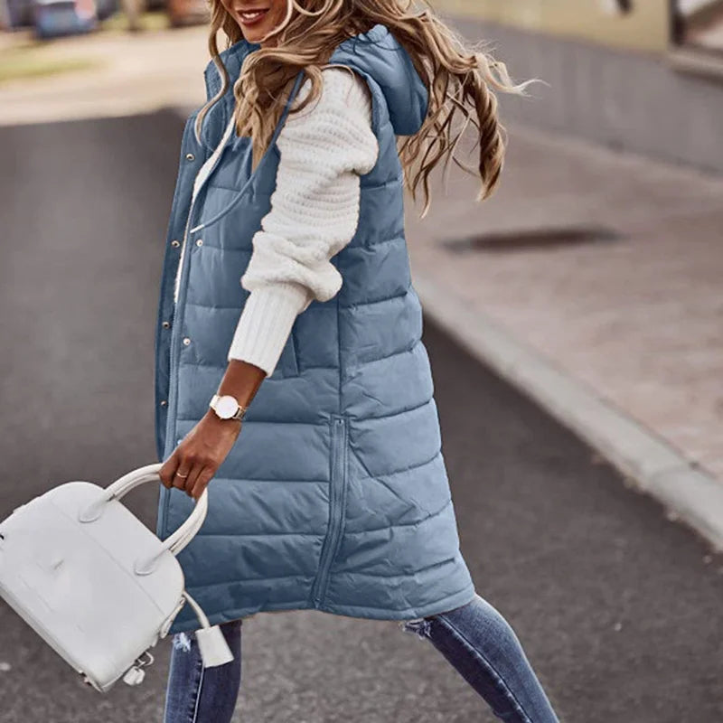 Sophia | Women’s Hooded Quilted Vest 5