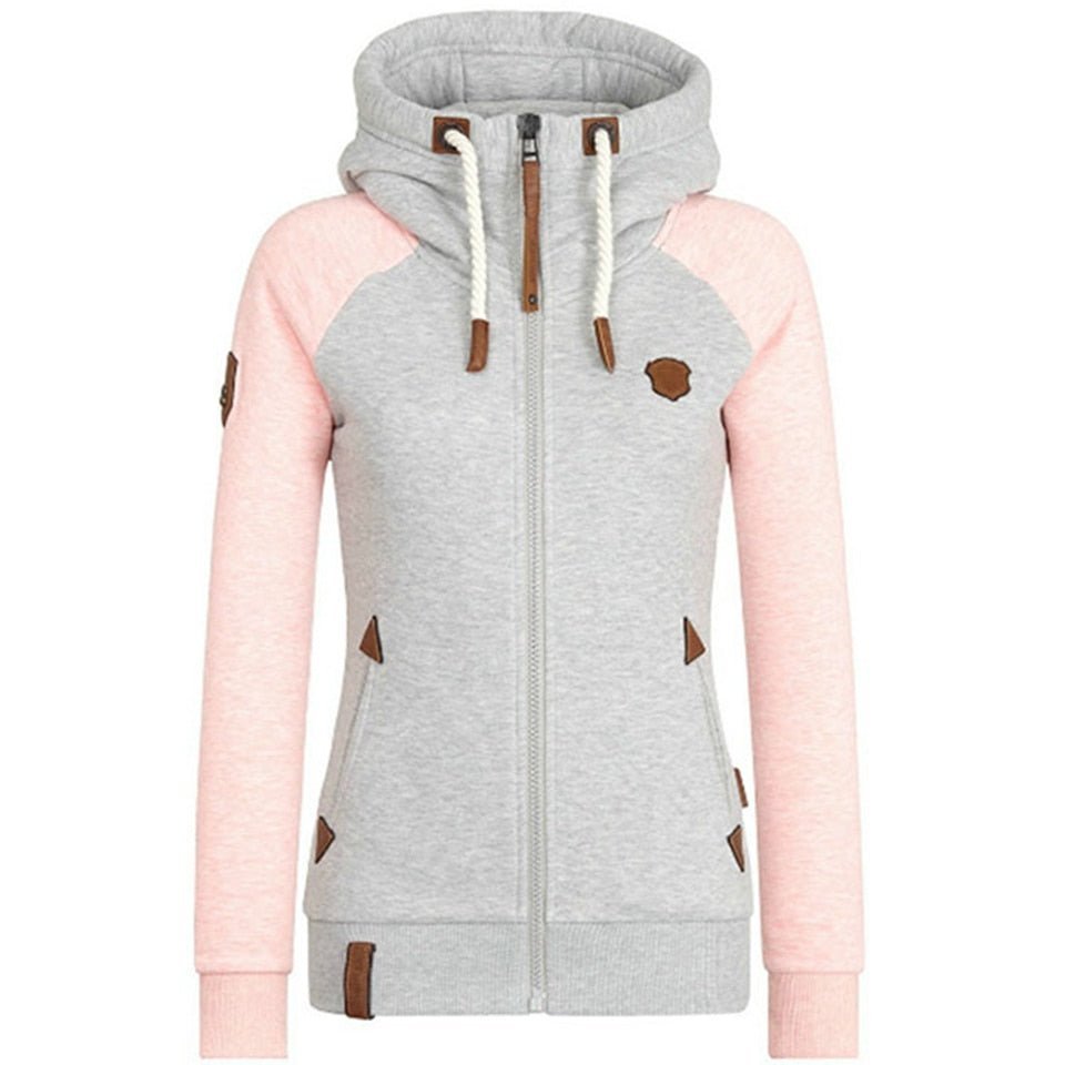 Sophia | Women's Hoodie Zip Up with Long Sleeves and Adjustable Hood 4