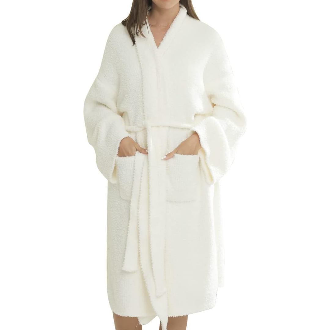 Sophia | Women's Leopard Print Spa Robe with Pockets 7