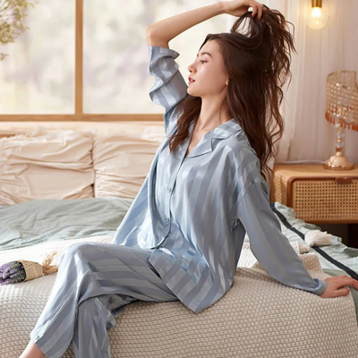 Sophia | Women's Loose Fit Long Sleeve Pajama Set 4