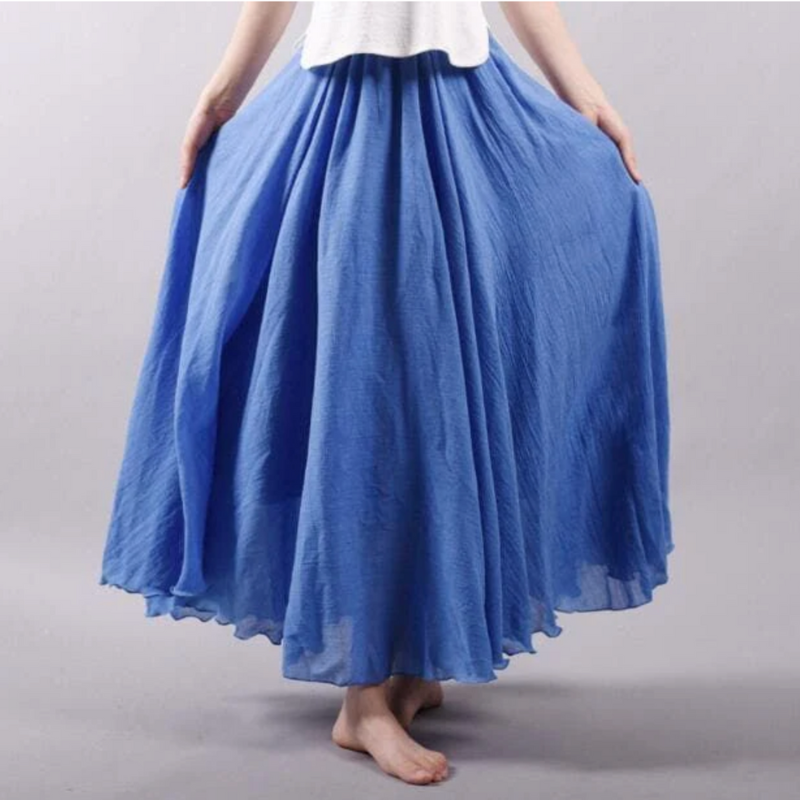 Sophia | Women's Maxi Skirt High-Waisted Pleated Bohemian Style 2