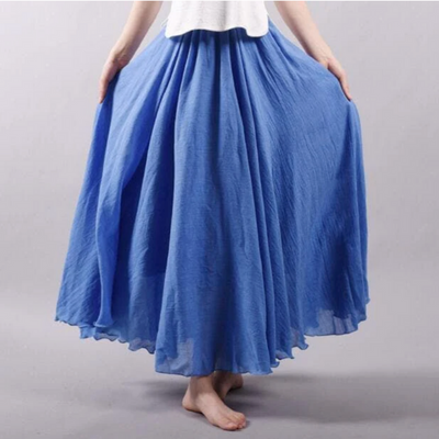 Sophia | Women's Maxi Skirt High-Waisted Pleated Bohemian Style 2