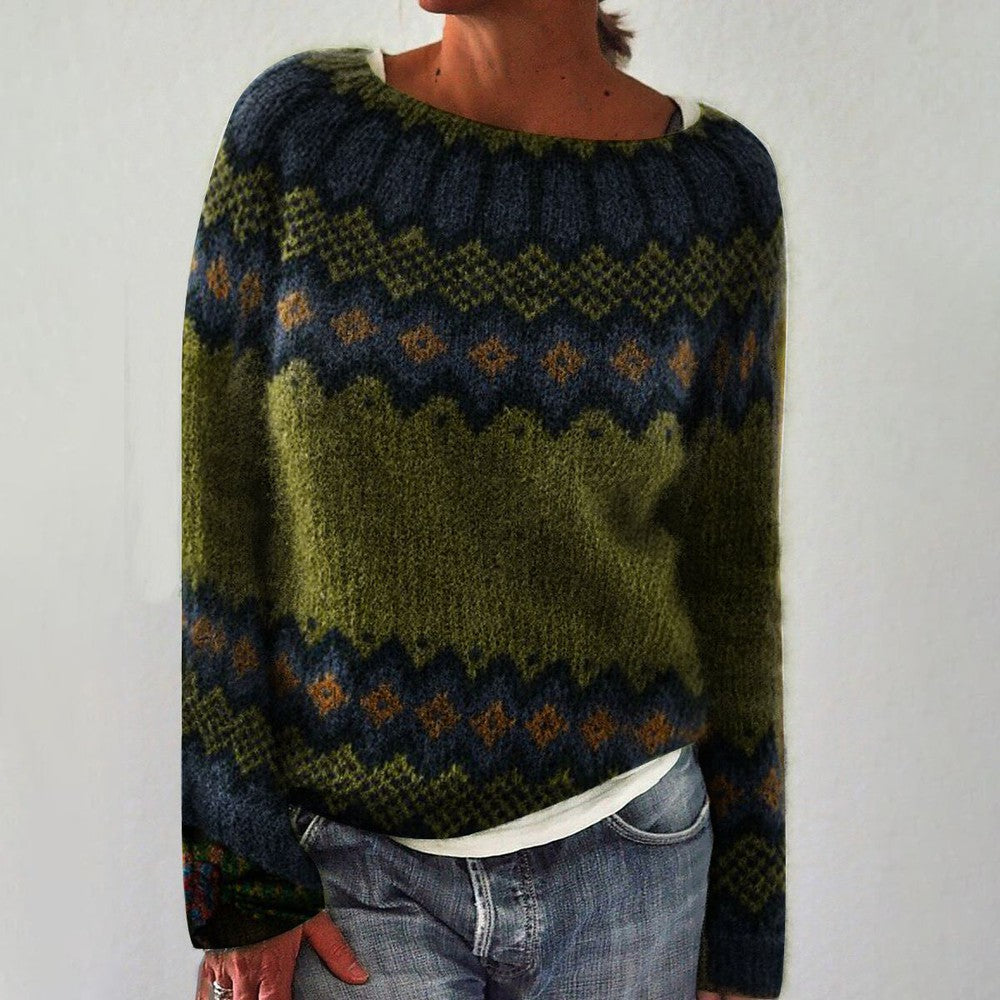 Sophia | Women's Oversized Knitted Vintage Sweater 0