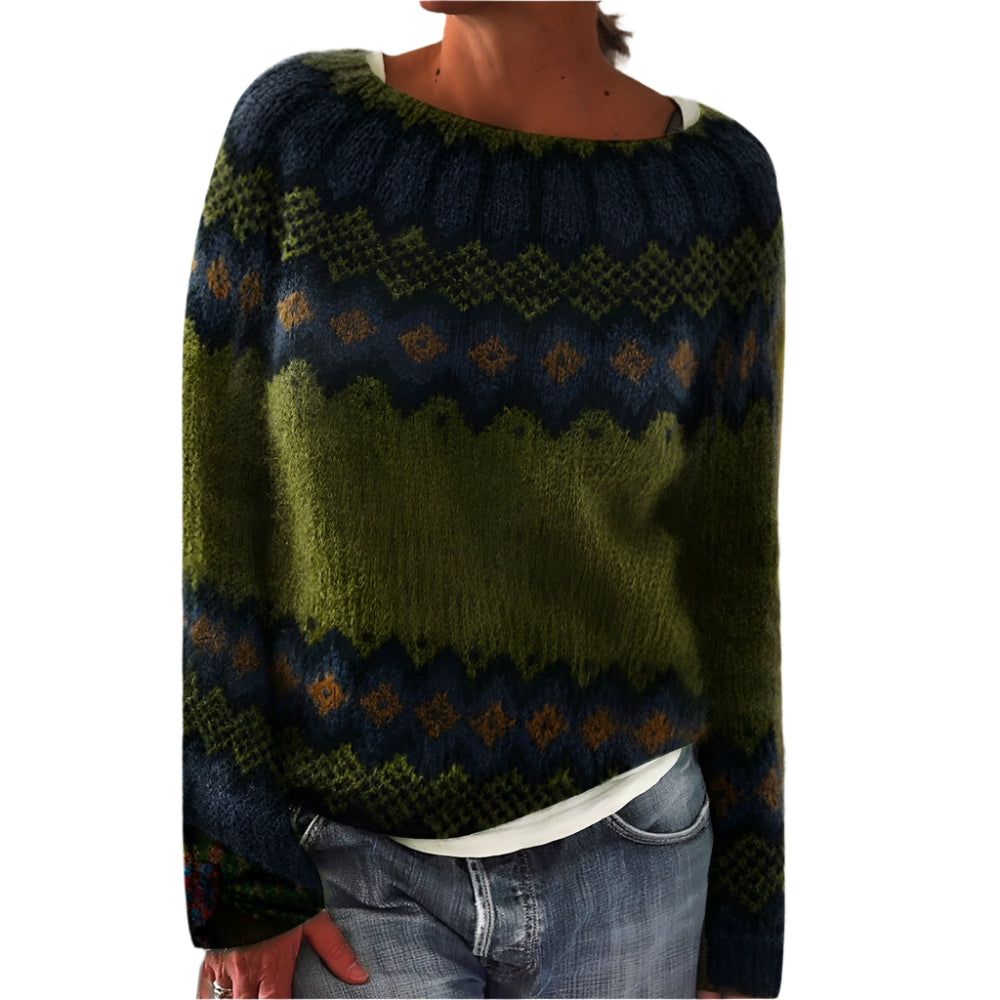 Sophia | Women's Oversized Knitted Vintage Sweater 1