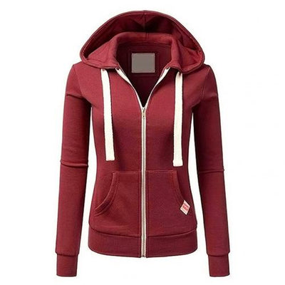 Sophia | Women's Oversized Zip-Up Hoodie Pink with Kangaroo Pocket 0