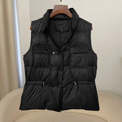 Sophia | Women's Quilted Insulated Puffer Vest with Drawstring Waist 1