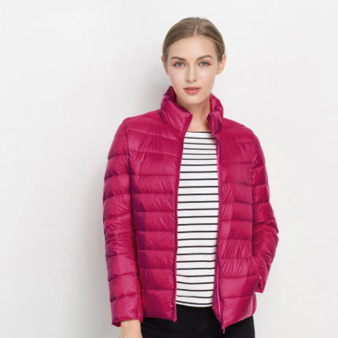 Sophia | Women's Quilted Jacket With Front Zipper 4