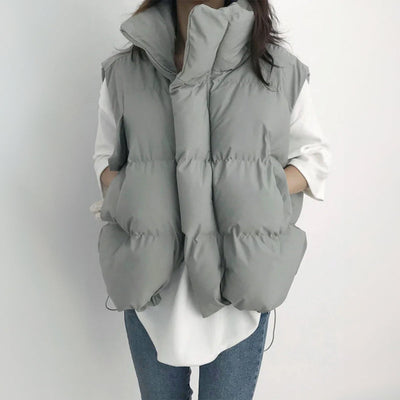 Sophia | Women's Quilted Puffer Vest with High Collar 3