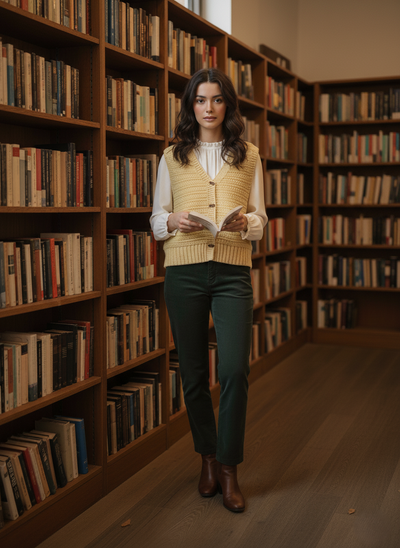 Sophia | Women’s Sleeveless Knit Cardigan with Button Closure 1