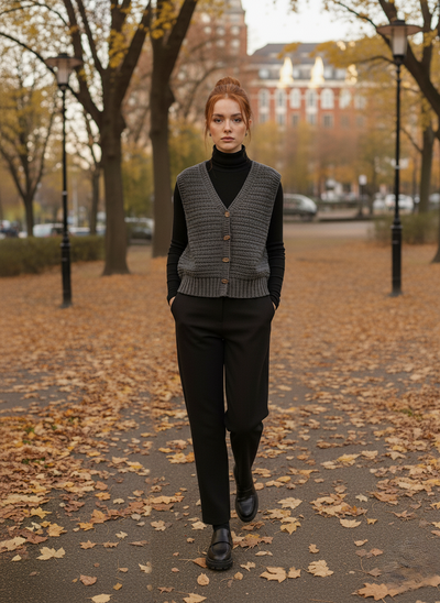 Sophia | Women’s Sleeveless Knit Cardigan with Button Closure 2