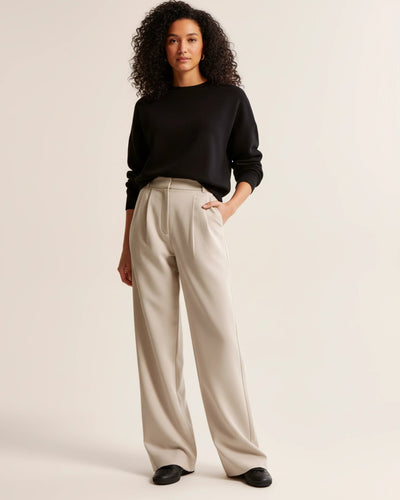 Sophia | Women's Trousers High Waist Pleated Tailored Fit 0