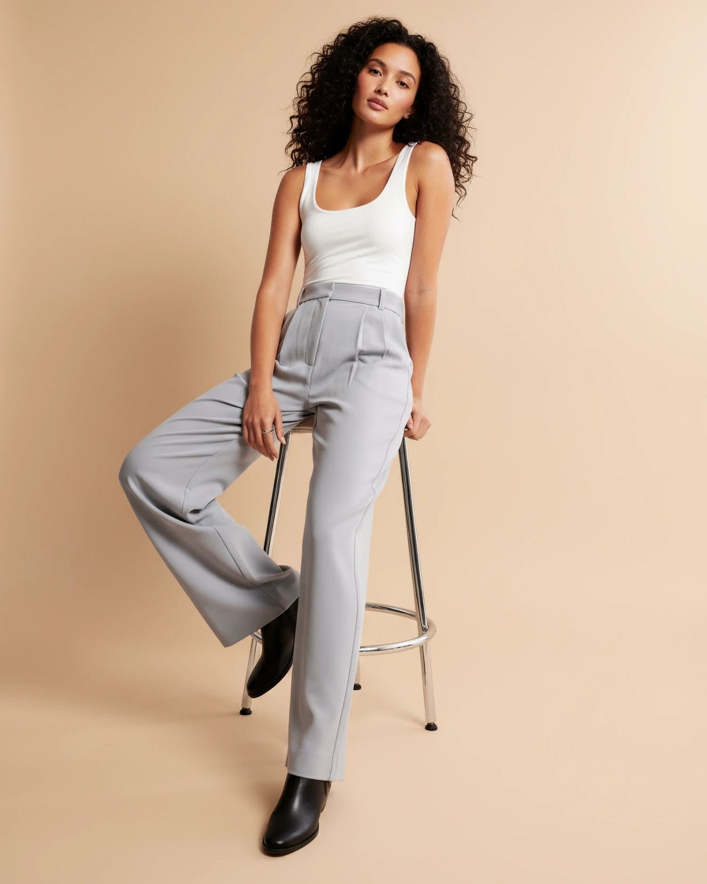 Sophia | Women's Trousers High Waist Pleated Tailored Fit 10