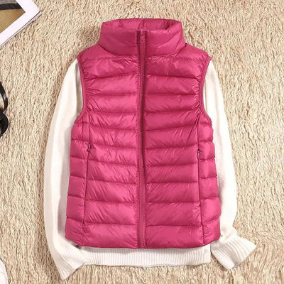 Sophia | Women's Ultra Light Down Vest with Zipper Closure 9