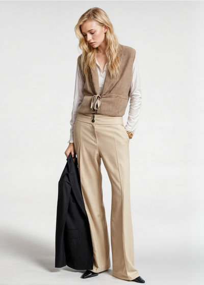 Sophia | Women's Vest with Deep V-Neck and Tie Front 0