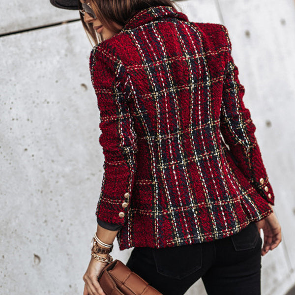 Sophie | Checked Blazer Double-Breasted Polyester 4