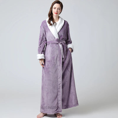 Sophie | Women's Coral Fleece Bathrobe Long Design 3