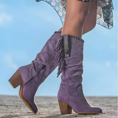 Sophie | Women's Cowgirl Boots With Boho Fringe 1