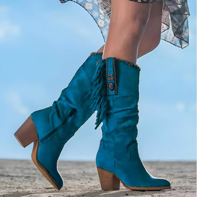 Sophie | Women's Cowgirl Boots With Boho Fringe 2