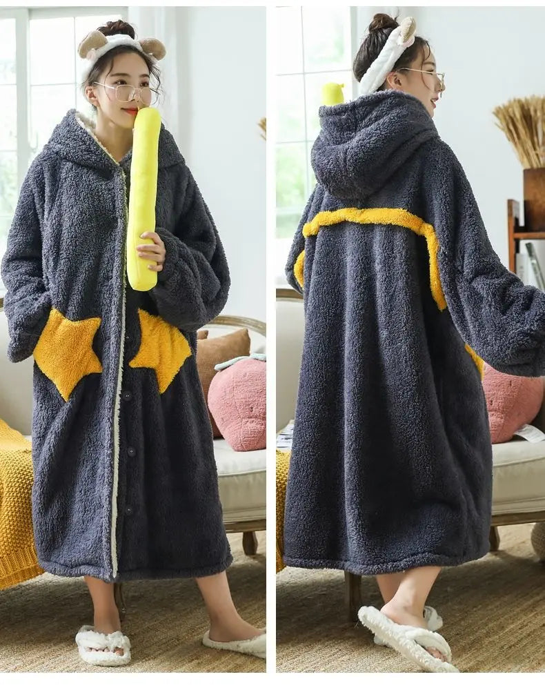 Sophie | Women's Hooded Cotton Bathrobe, Soft and Comfortable 1