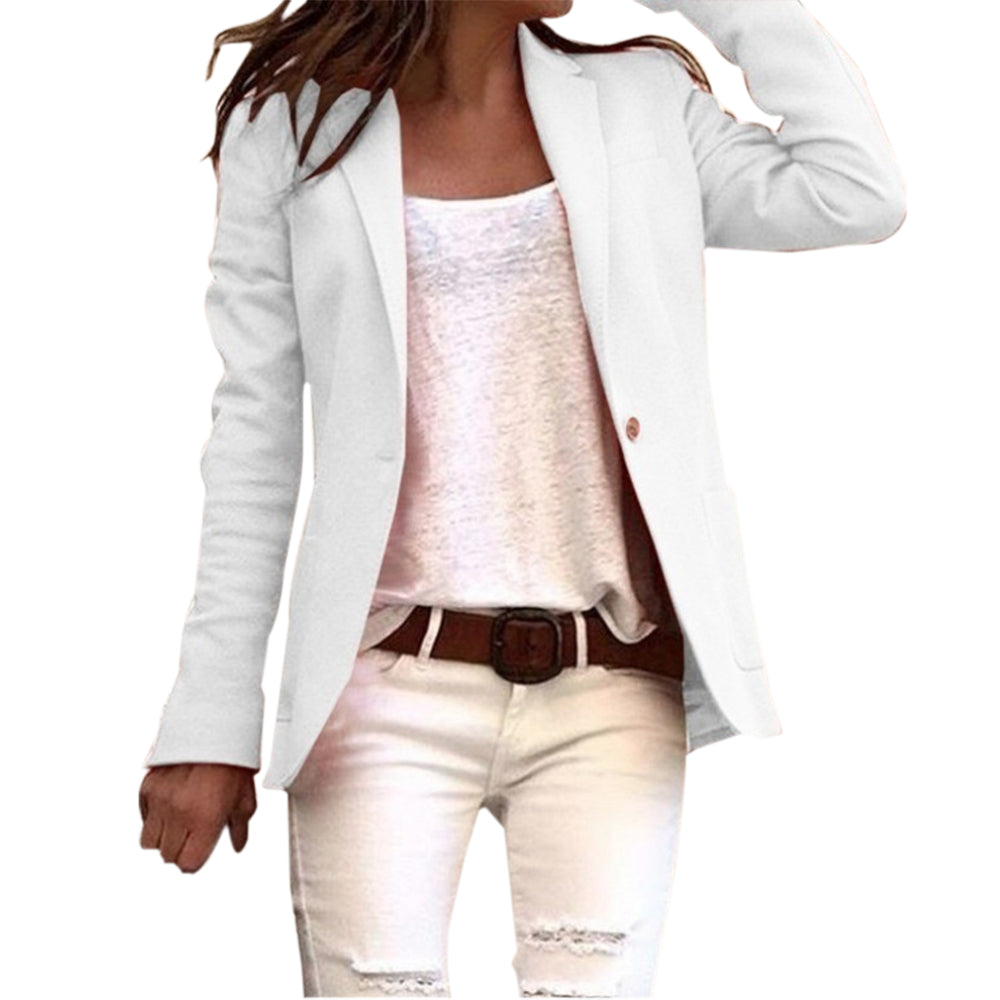 Sophie | Women's Lightweight Blazer With Lapel Collar in Black, Pink, White 0