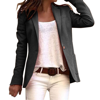 Sophie | Women's Lightweight Blazer With Lapel Collar in Black, Pink, White 4