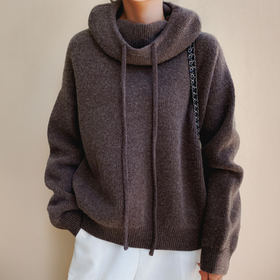 Sophie | Women's Oversized Hoodie with Drawstring Funnel Neck 6