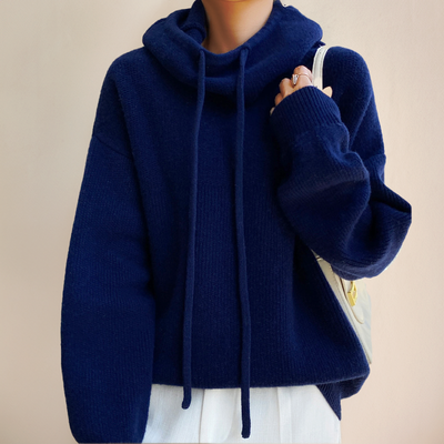 Sophie | Women's Oversized Hoodie with Drawstring Funnel Neck 7