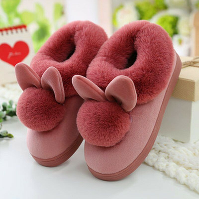 Sophie | Women's Slippers with Rabbit Motif and Pompoms 0