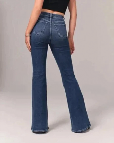 Veronica | Women's High-Waisted Flare Jeans with Zipper Closure 1
