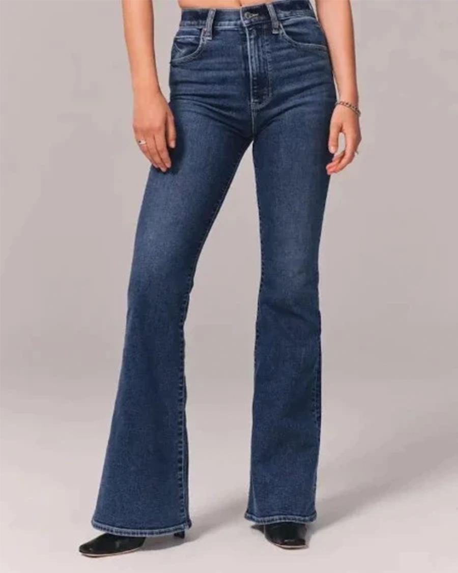 Veronica | Women's High-Waisted Flare Jeans with Zipper Closure 5