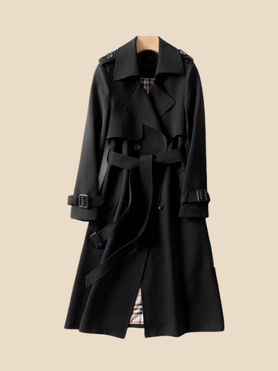Victoria | Women's Classic Double-Breasted Trench Coat with Adjustable Belt 5