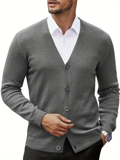 William | Men’s Cardigan Open Front Soft Knitted 3